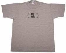 RUSSELL ATHLETICS XL spellout vintage t shirt sport made in USA 80s heather gray