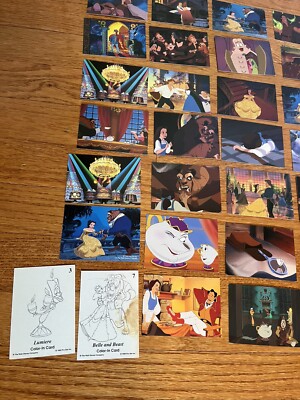 Lot 29 Beauty & The Beast Trading Cards Pro Set Disney 1992