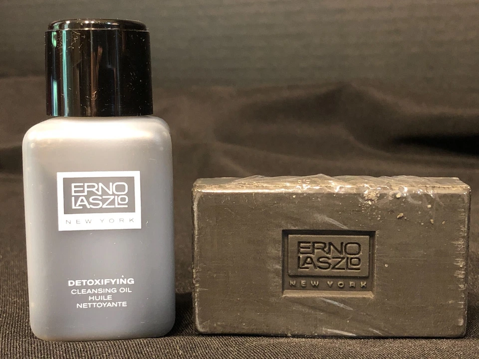 Erno Laszlo Skincare Detoxifying Double Cleansing Oil & Face Bar Soap Travel Set - Image 2 of 4