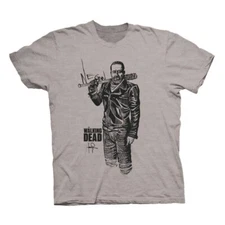 THE WALKING DEAD - NEGAN - LUCILLE - NEXT LEVEL GRAY T-SHIRT SIZE 3XL
