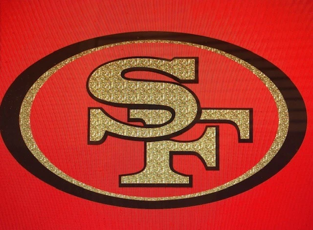 Camiseta de fútbol para mujer San Francisco 49er brillante en NEGRO o ROJO Foto 3 de 4