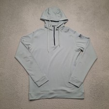 Swannies Vandyke Hoodie Mens Medium Grey Hooded 1/4 Zip Jacket Pullover Golf