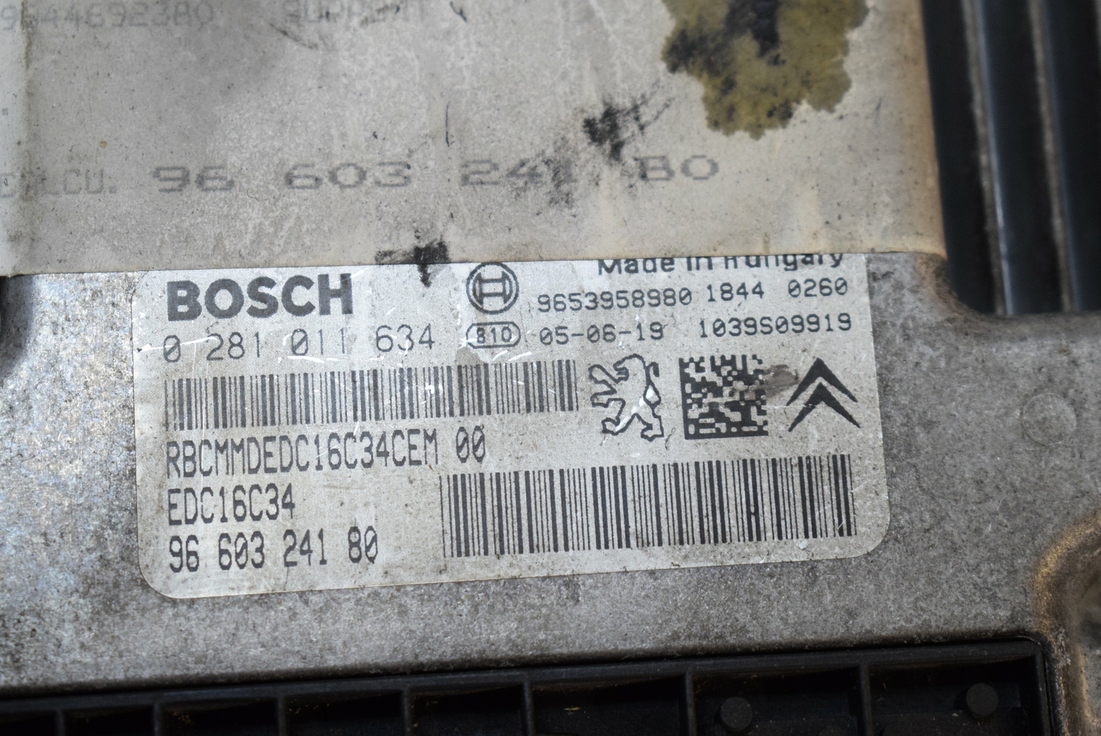 PEUGEOT 307 1.6 HDi 110 2005 RHD ENGINE ECU CONTROL UNIT MODULE 