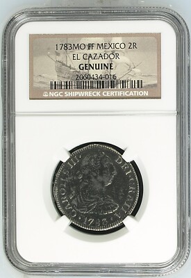 額縁　ニューメキシコ 1782 Mo FF メキシコ 8 レアレス エル カザドル難破船 本物の NGC #49359