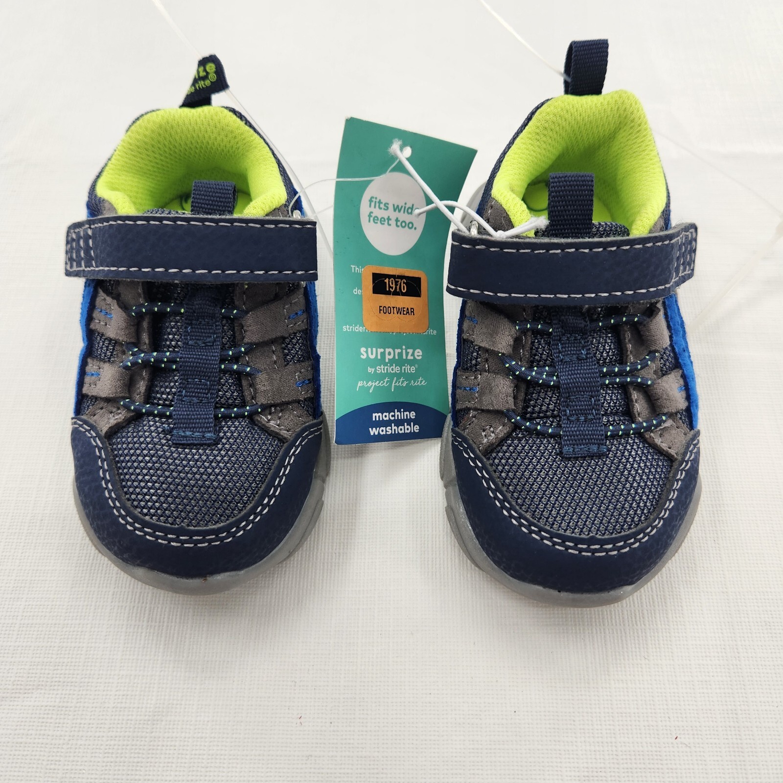 Surprize By Stride Rite Baby Boy Sneakers Size 5 Blue Green eBay
