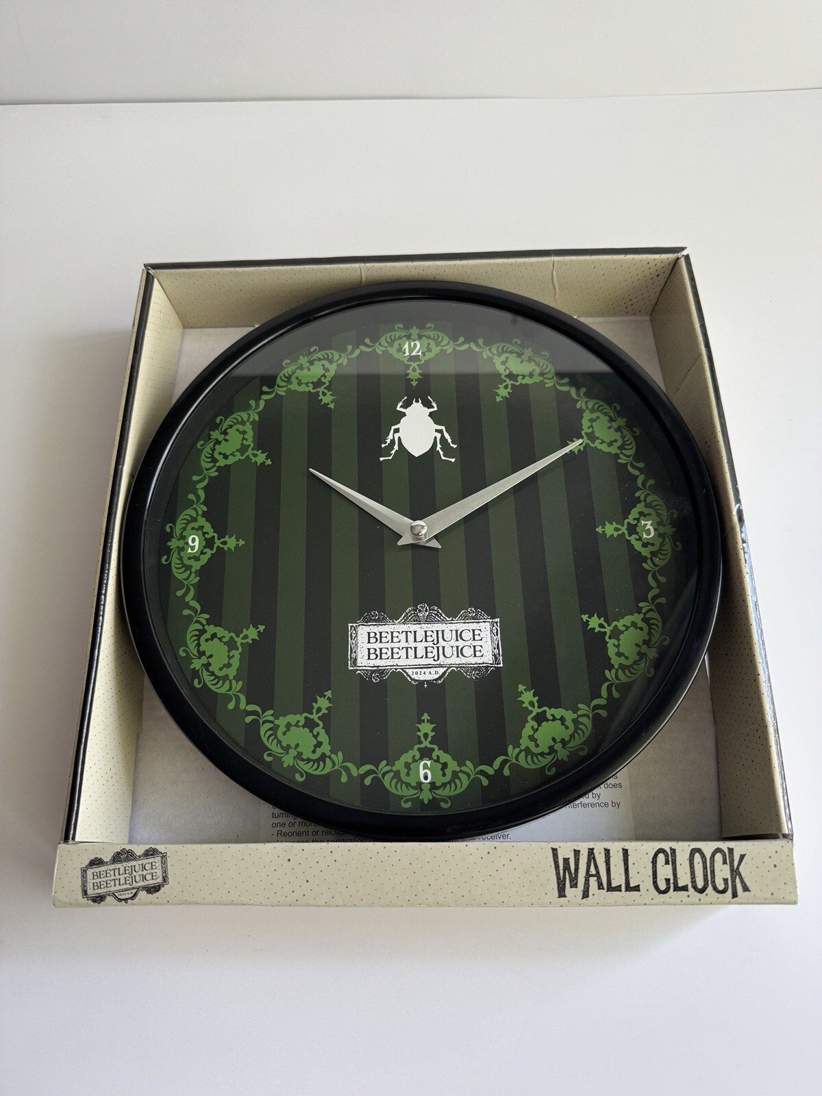 Beetlejuice Wall Clock 10” Battery Operated