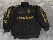 Adult F1 Racing Jacket , Lamborghini Jacket Black ,Ebroidered Cotton Padded