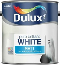 Dulux Matt Wipeable 2.5L Pure Brilliant White Walls & Ceilings  10.00 per litre