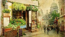 Landscape cityscape architecture town square europe Custom Gaming Mat Desk