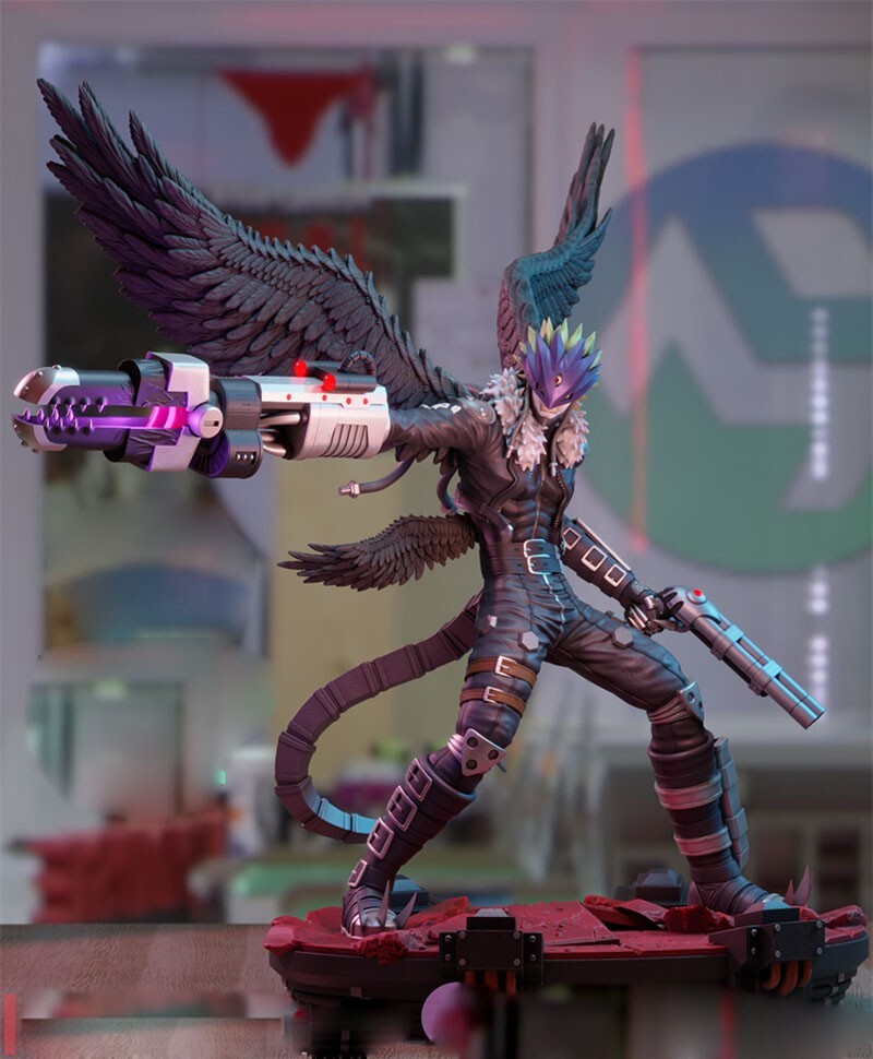 Beelzemon 3D Print Figure Model Kit Unpainted Unassembled Garage Kits H 21cm