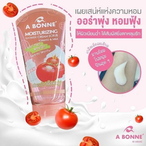 3 x A Bonne' Duschcreme Aufhellendes Peeling Tomaten & Milch super schäumend 350g - Bild 4 von 6