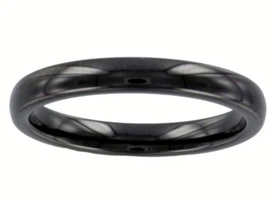 BIJOUXIA Bague Alliance Lisse En Céramique Noir Bijoux Femme Taille 50-52-54-56-58-60 CDE