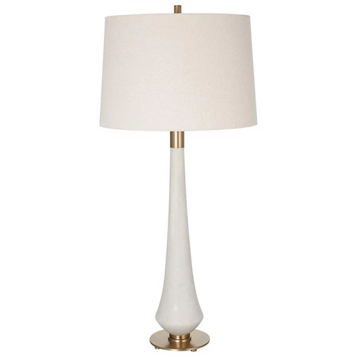 Uttermost Marille Transitional Rice Resin and Iron Metal Table Lamp in White - Picture 4 of 8