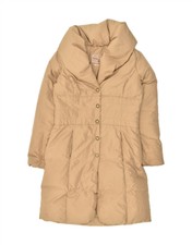 Marlboro Classics Womens Padded Coat Uk 16 Large Beige Polyester Tc08