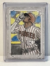 2022 TOPPS MUSEUM MANNY MACHADO 1/1 ORIGINAL ART CARD SKETCH PADRES 1 OF 1