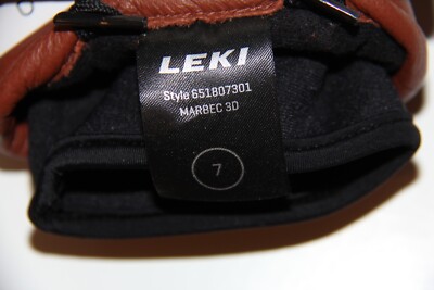Leki Marbec 3D Leather Ski Gloves Men's - Size 7 - Maroon - NEW | eBay