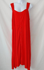 WOMEN'S PLUS SIZE 4X ** LONG GORGEOUS - ORANGE/RED - MAXI DRESS W/POCKETS