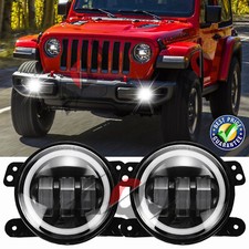 4 Inch Round Led Halo Fog Lights Angel Eyes Drl Lamp For Jeep Wrangler 2015