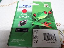 Image of Original Factory Sealed Genuine Epson T0547 Red Ink Cartridge Frog Pack