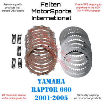 Yamaha Raptor 660 Heavy Duty Clutch Kit Set Disks Discs Springs Rapter HD 01-05