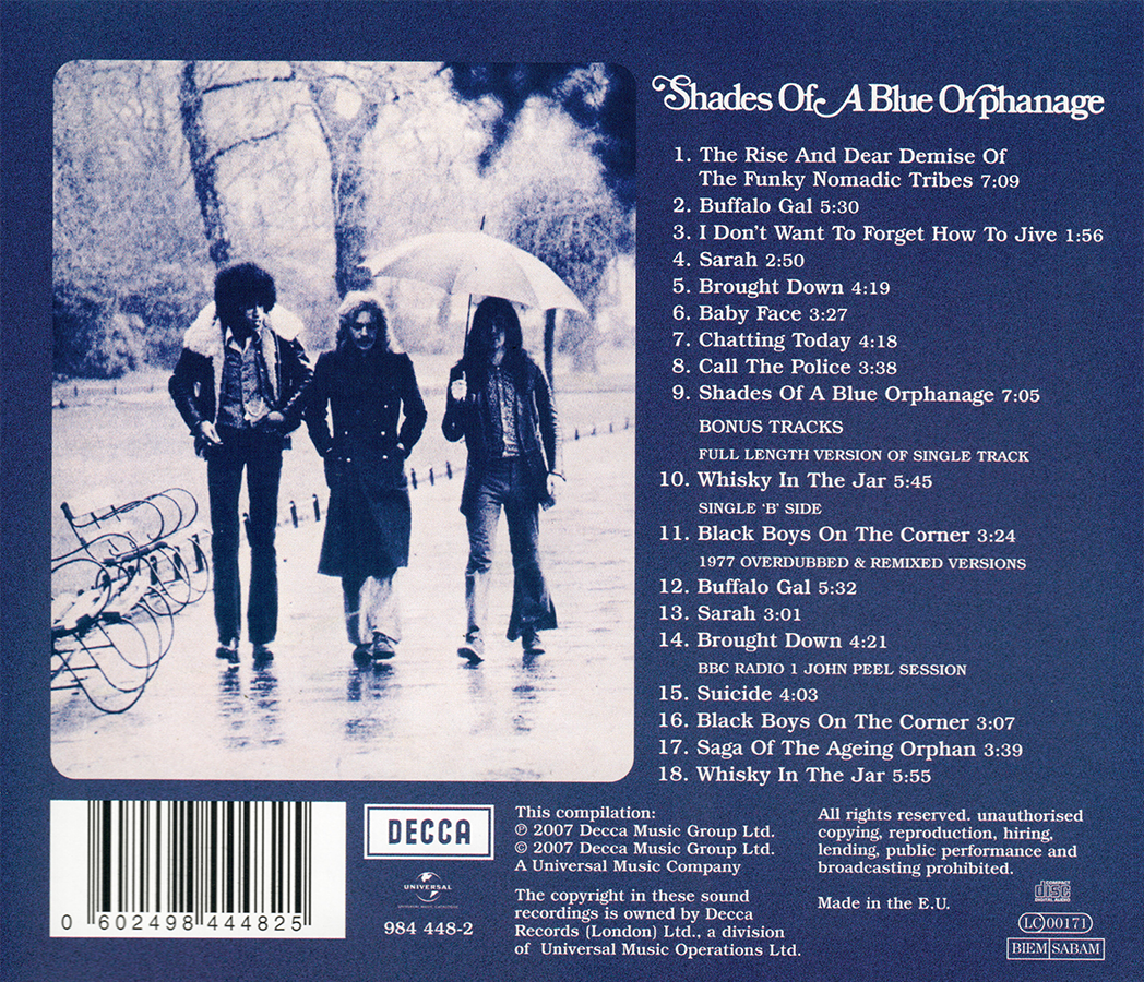 Thin Lizzy ~ Shades Of A Blue Orphanage (1971) CD 2007 Decca UK