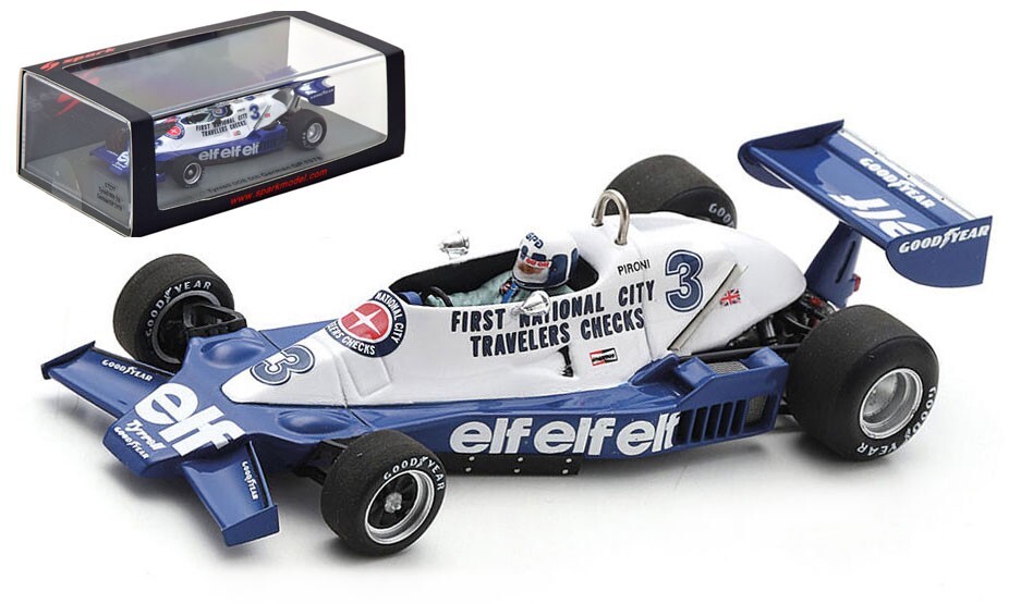 Spark S7237 Tyrrell 008 #3 'Elf' 5th German GP 1978 - Didier Pironi 1/43 Scale