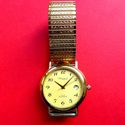 Regent para HERREN ARMBANDUHR, Quartz, neue Batterie, gute