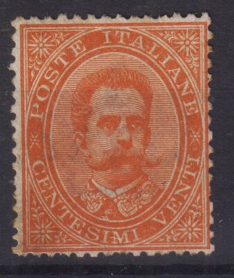 KINGDOM OF ITALY 1879 UMBERTO I 20 CENTS N.39 G.I MNH** GOOD CENTERING