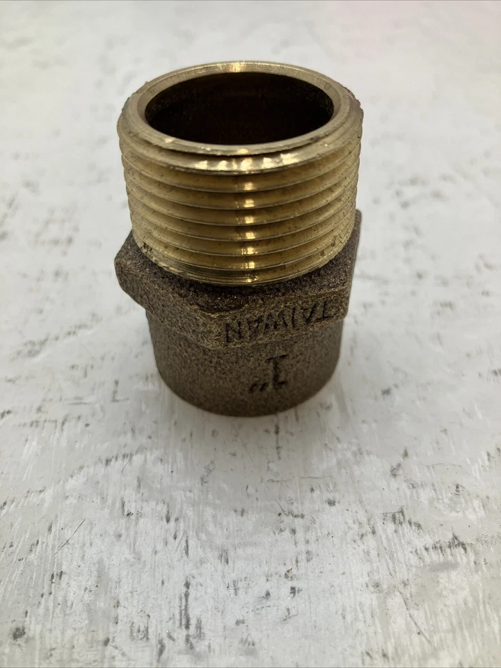 Lot Of 10 1” Cast Brass Male Reducer NPT X Sweat Solder - Image 3 of 4