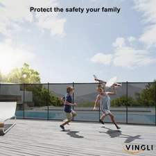 4Ft x 12Ft Pool Fence Swimming Pool Fence in Ground Life Saver Fencing Portable