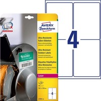 Avery Zweckform Ultra Resistente Folien Etiketten 99,1 X 139 Mm 40 Etiketten