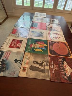 Lot of 16 Vintage Christmas Vinyl Albums Various Artists  See Desc And Pics