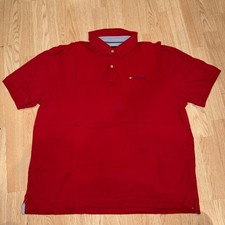 Tommy Hilfiger Men's Red Short Sleeve Polo Shirt / Men s Size XL