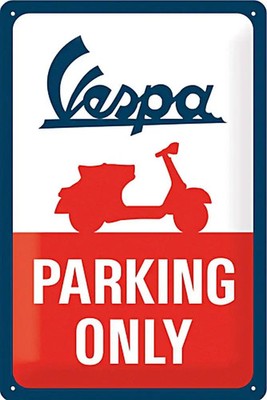 Nostalgic-Art Retro Tin Metal Signs Home Décor 8x12 Vespa Parking Only Gift idea