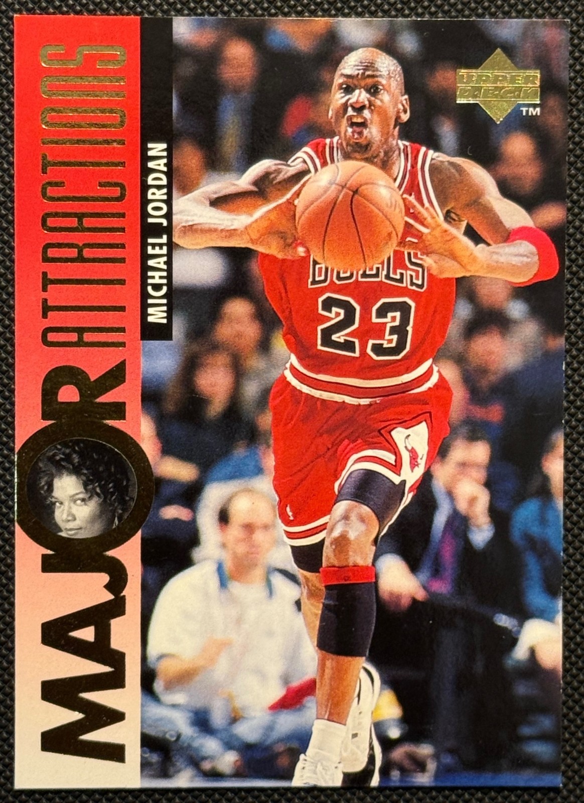 1995-96 Upper Deck Basketball Michael Jordan Queen Latifah #341 Chicago Bulls