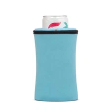 CaddyO Wrapsulator Cooler For 12oz Slim Cans Bottles Sky Blue Beverage Keep