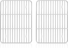 Cooling Rack Set of 2 Stainless Steel Wire Grill Rack for Baking Roasting