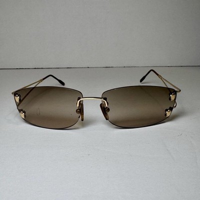 Vintage Versace Gold Medusa Rimless Sunglasses MOD. N87 Rare