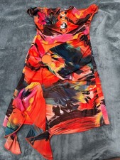 Fashion Nova Orange Ring-Detail Mini Dress