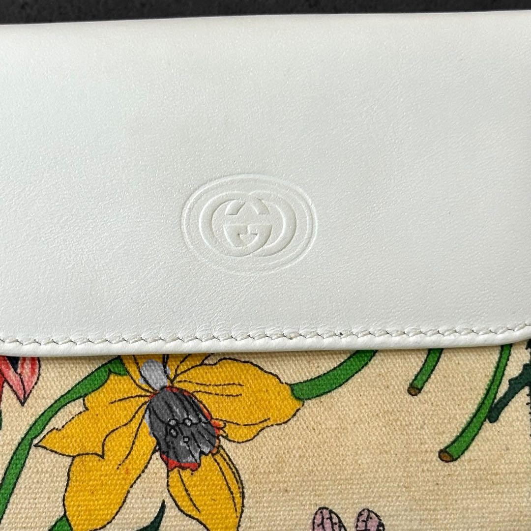 GUCCI Floral Interlocking Pattern Bifold Wallet L… - image 7