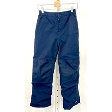 LANDS' END Kids Squall Snow Ski Pants Insulated Iron Knee Navy Blue Size 12
