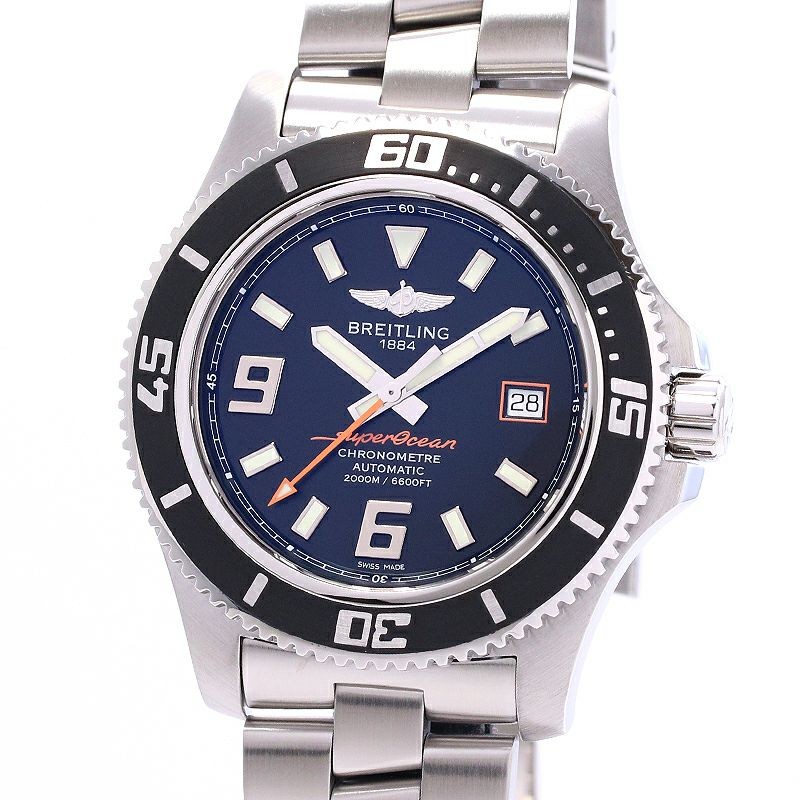 Breitling Superocean 44mm Dive Watch Ref A1739102 BA80 134A Stainless Steel Bracelet