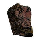 RHODONITE SLAB ~ 104 grams / rough agate jasper mineral rock pink cab black — photo 2