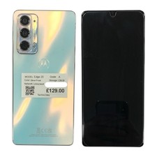 Smartphone Motorola Edge 20 6,7" 5G 128 GB senza SIM argento gelo