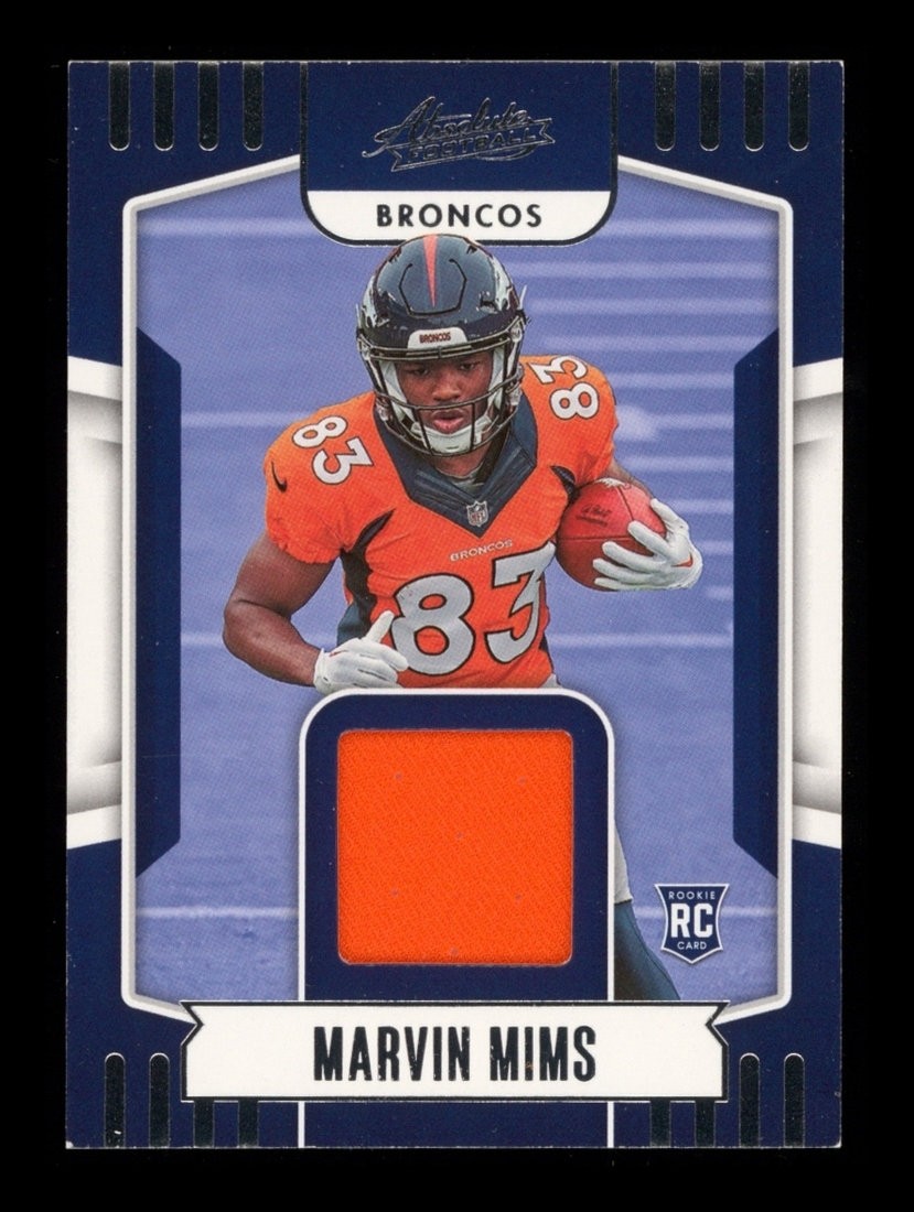 Marvin Mims Panini Absolute Absolute Rookie Materials #ARM19 Base