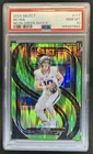 2024 Panini Select Bo Nix Premier RC Neon Green Prizm Shock #/499 Broncos PSA 10