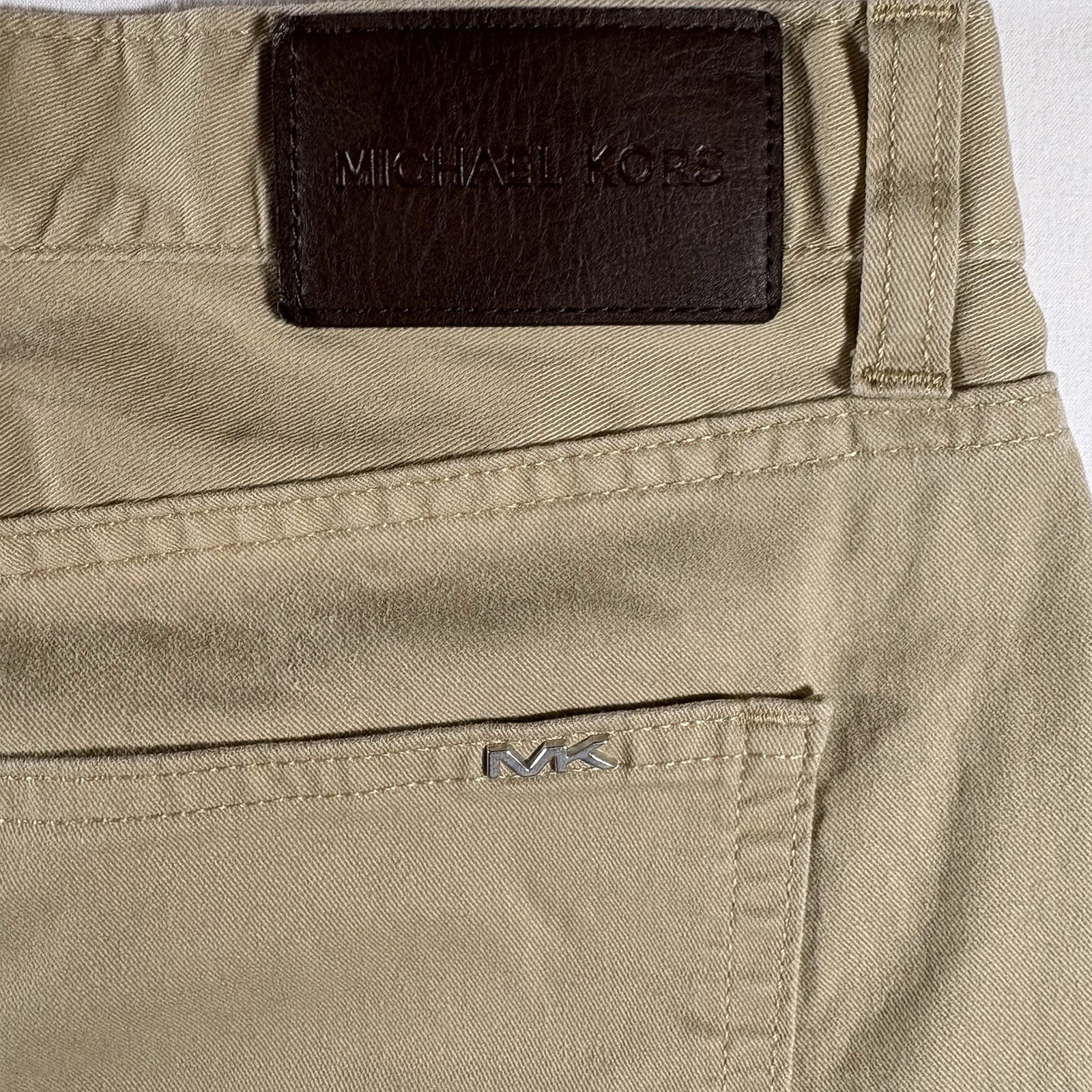 Michael Kors Men’s Slim Fit Khaki Pants Size 36 Tan Stretch Casual  thumbnail 6