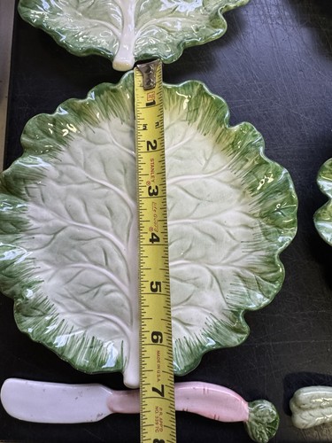 Juego de 4 cuchillos vegetales Fits And Floyd Ironstone hoja de lechuga col 7” - Imagen 6 de 14