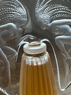 Vtg Lalique Crystal Ondines Parfum Bottle Limited Edition Signed