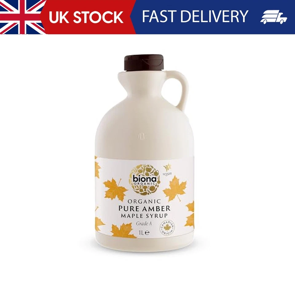 Biona Organic Maple Syrup 1L - Amber, Grade A - Pure Canadian